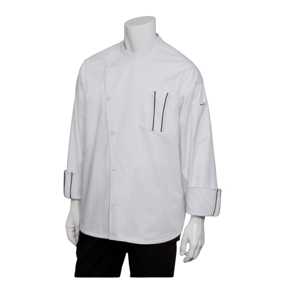 BNWT Chef Works AMALFI SIGNATURE SERIES CHEF COAT size medium